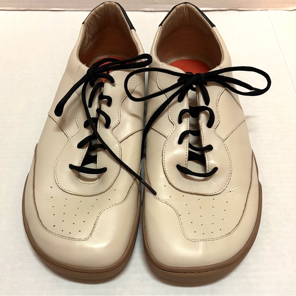 Origo Barefoot Men's 13 Sand Everyday RetroSneaker Natural Ethical Leather Shoes